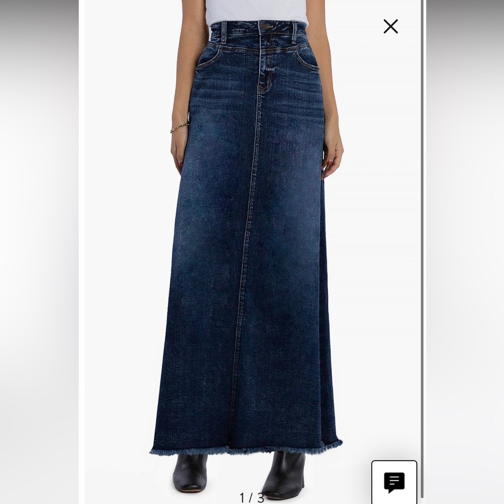 Wash Lab Lowdown Denim Skirt